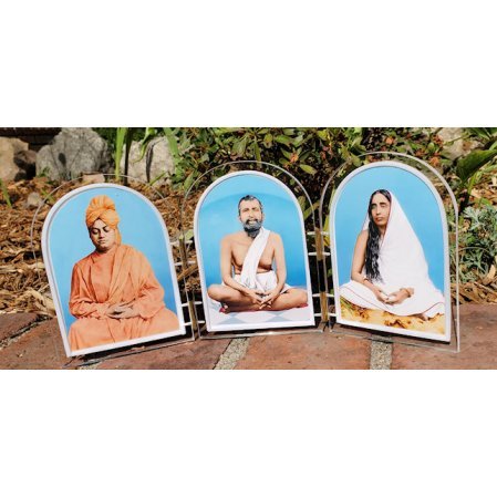 Picture triptych of Ramakrishna Holy Mother Swami Vivekananda
