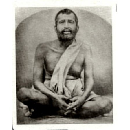 Ramakrishna metal photo (shrine pose)