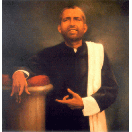 Ramakrishna Photo - leaning on a pillar  TR5B