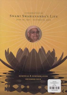 A Celebration of Swami Swahananda's Life DVD