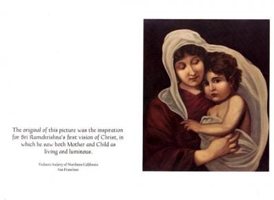 Madonna and Child greeting card