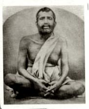 Ramakrishna metal photo (shrine pose)