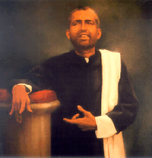 Ramakrishna Photo - leaning on a pillar  TR5B